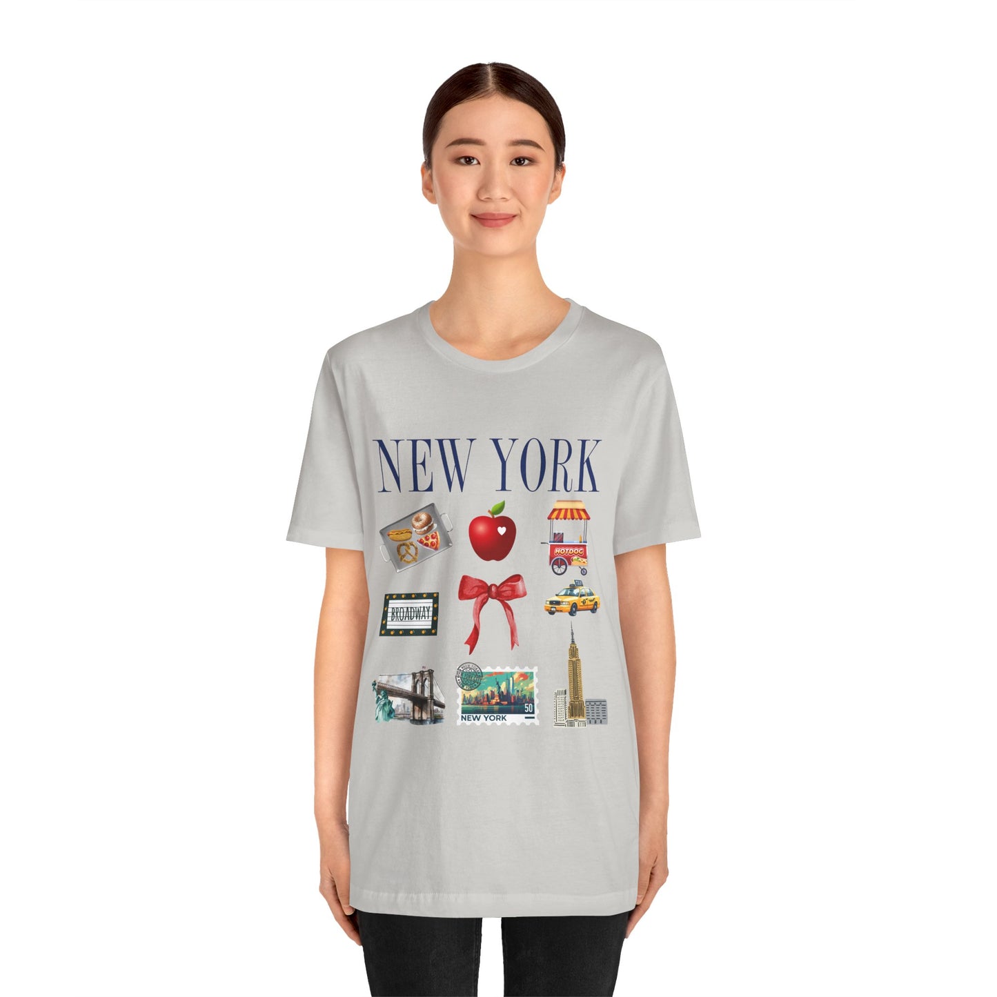 New York Icons T-Shirt — NYC Landmarks & Street Food Graphic Tee