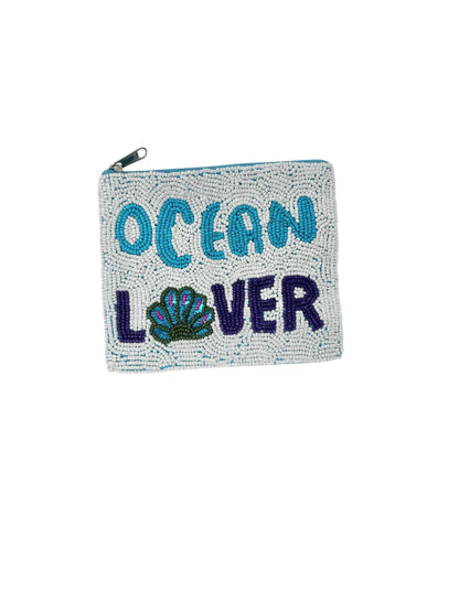 Ocean Lover Beaded Coin Purse