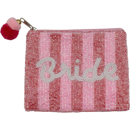 BRIDE PINK BEADED CLUTCH