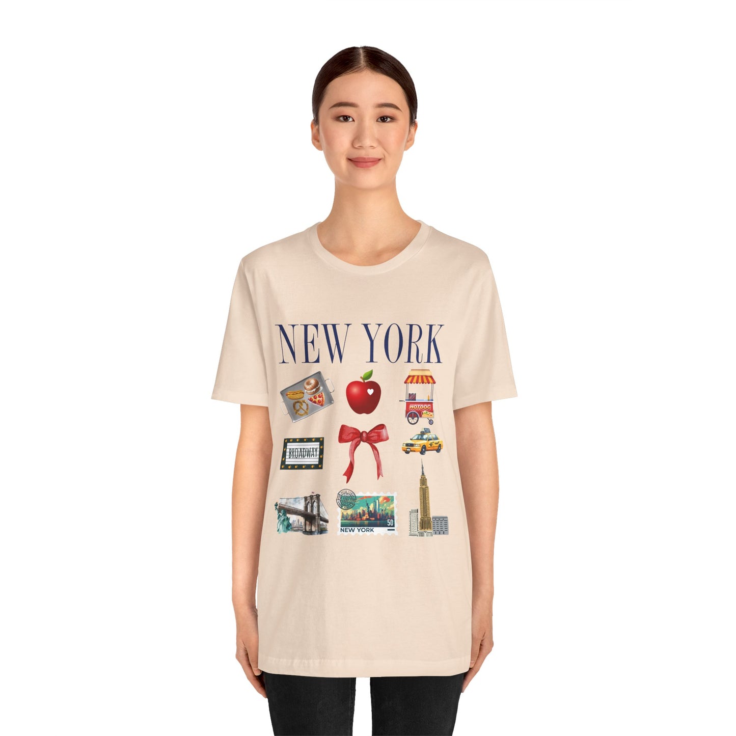 New York Icons T-Shirt — NYC Landmarks & Street Food Graphic Tee