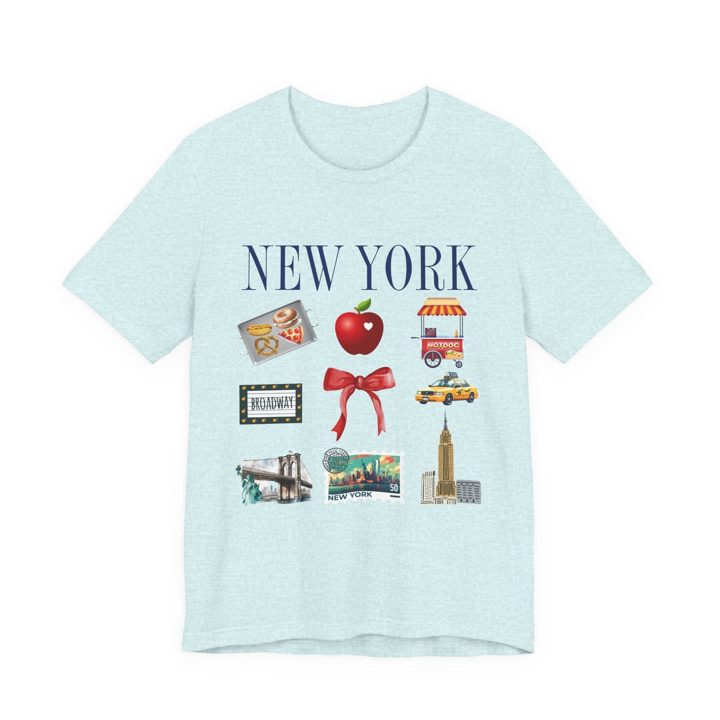 New York Icons T-Shirt — NYC Landmarks & Street Food Graphic Tee
