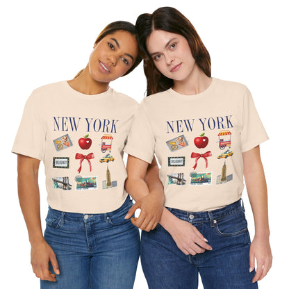 New York Icons T-Shirt — NYC Landmarks & Street Food Graphic Tee