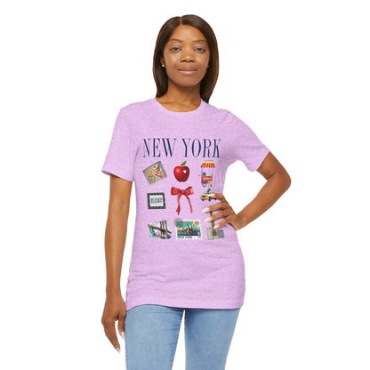 New York Icons T-Shirt — NYC Landmarks & Street Food Graphic Tee