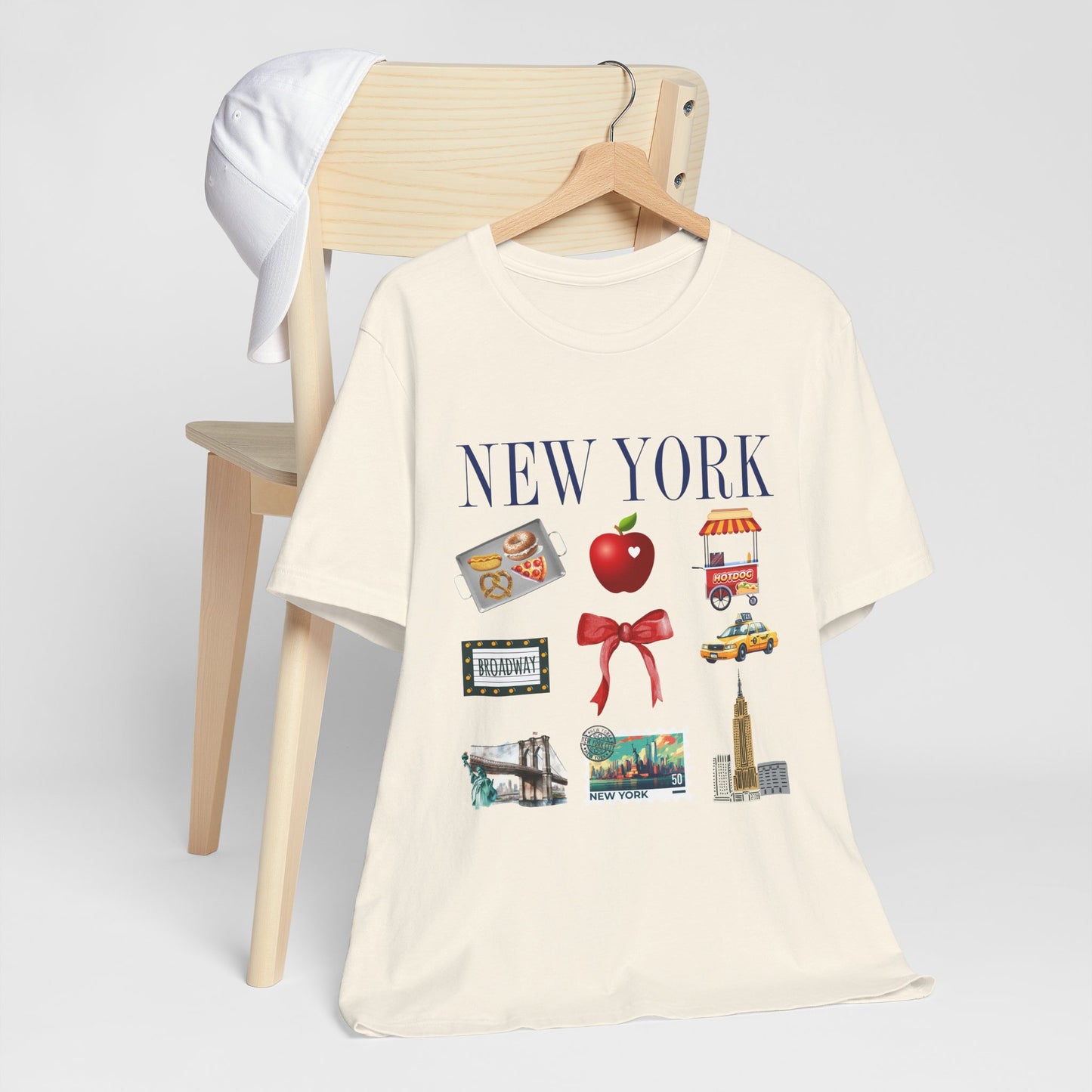 New York Icons T-Shirt — NYC Landmarks & Street Food Graphic Tee