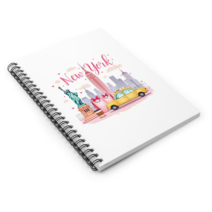 New York Skyline Spiral Notebook — Cute City Tourist Journal