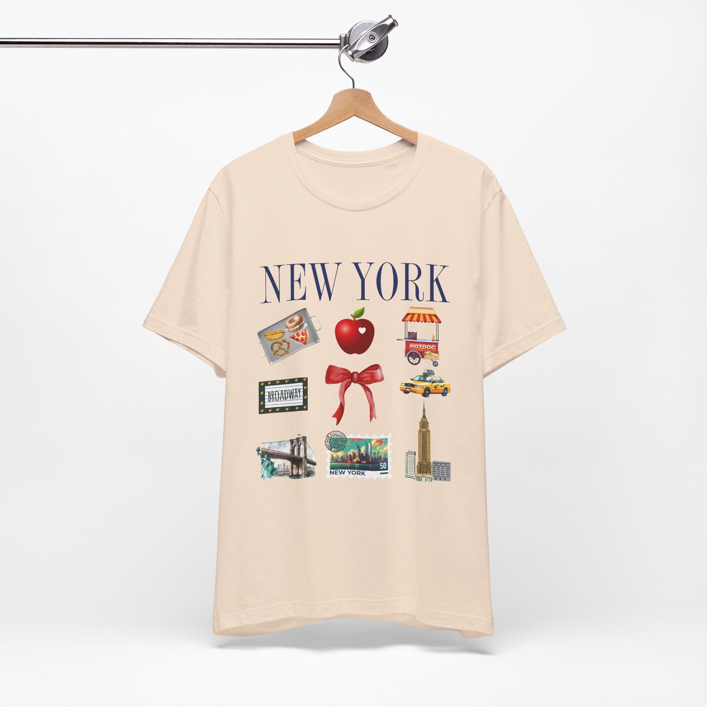 New York Icons T-Shirt — NYC Landmarks & Street Food Graphic Tee