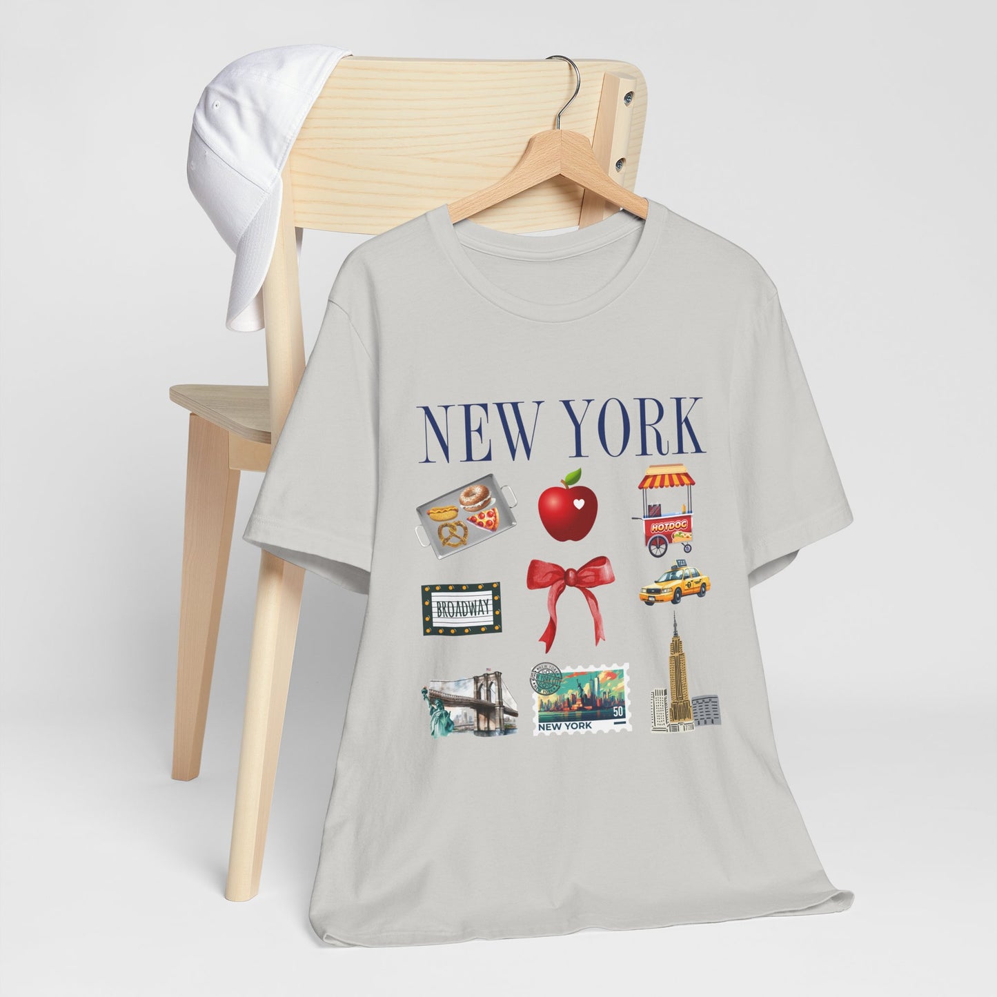 New York Icons T-Shirt — NYC Landmarks & Street Food Graphic Tee