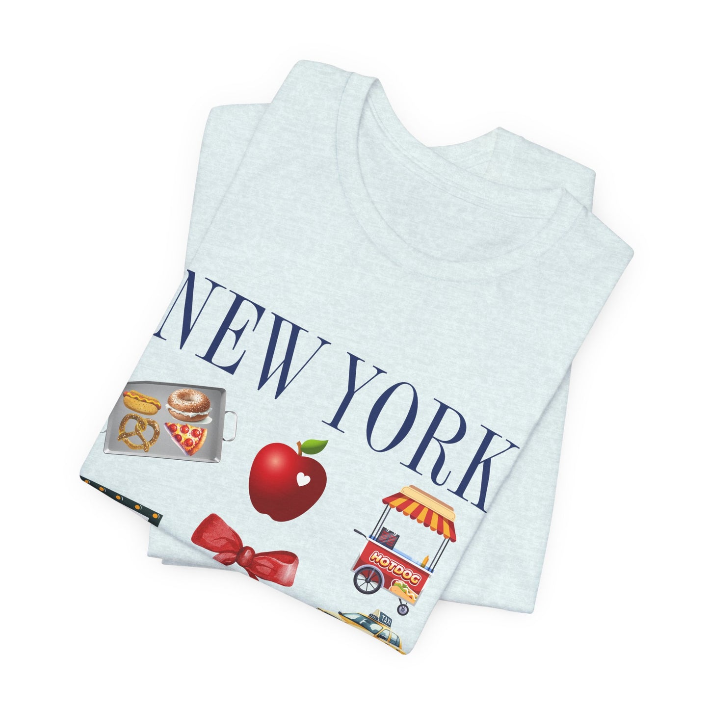 New York Icons T-Shirt — NYC Landmarks & Street Food Graphic Tee
