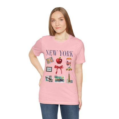 New York Icons T-Shirt — NYC Landmarks & Street Food Graphic Tee