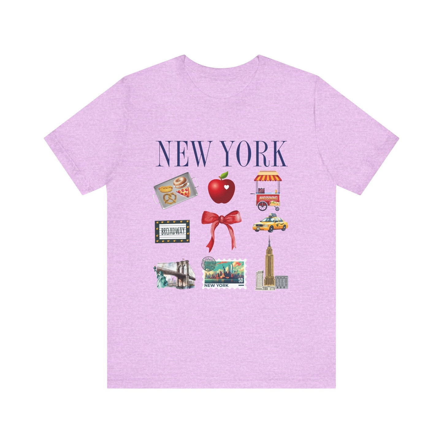 New York Icons T-Shirt — NYC Landmarks & Street Food Graphic Tee