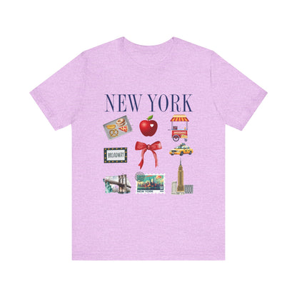 New York Icons T-Shirt — NYC Landmarks & Street Food Graphic Tee