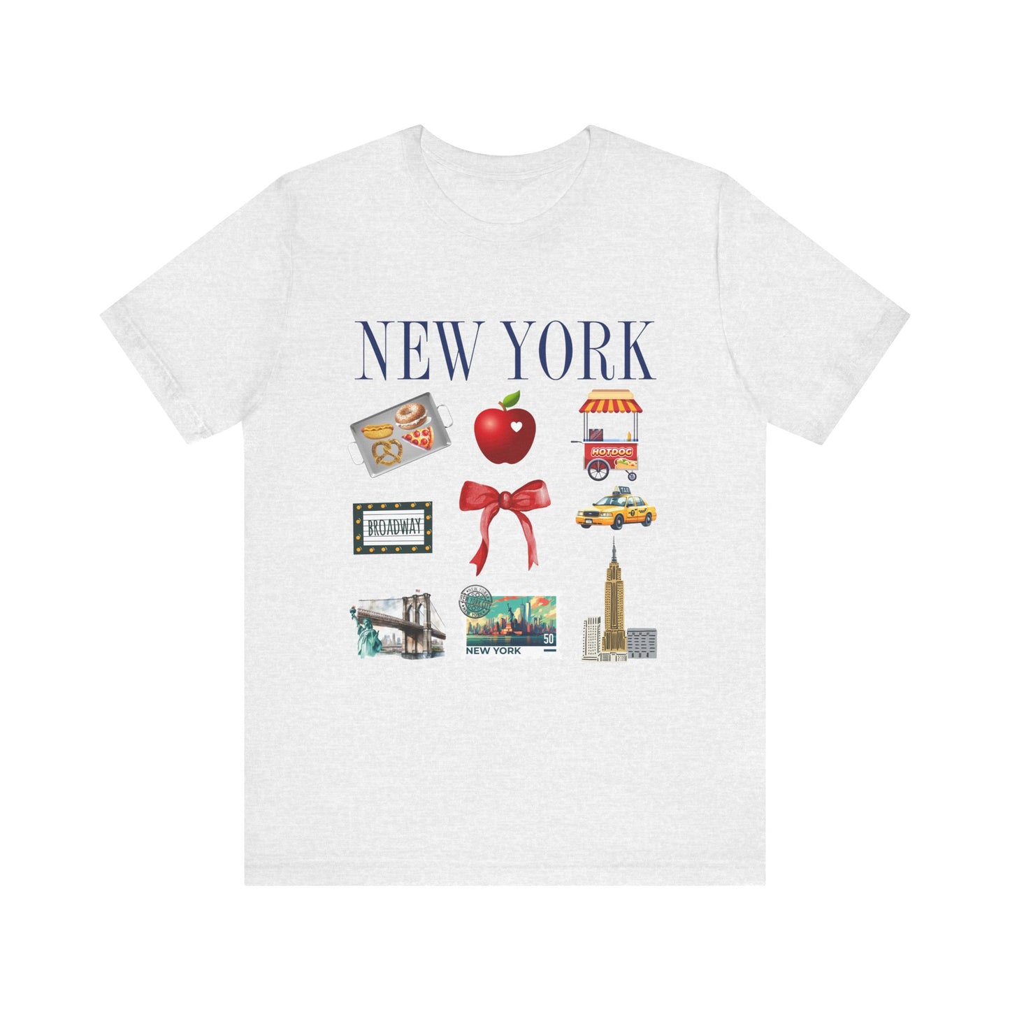 New York Icons T-Shirt — NYC Landmarks & Street Food Graphic Tee