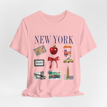 New York Icons T-Shirt — NYC Landmarks & Street Food Graphic Tee