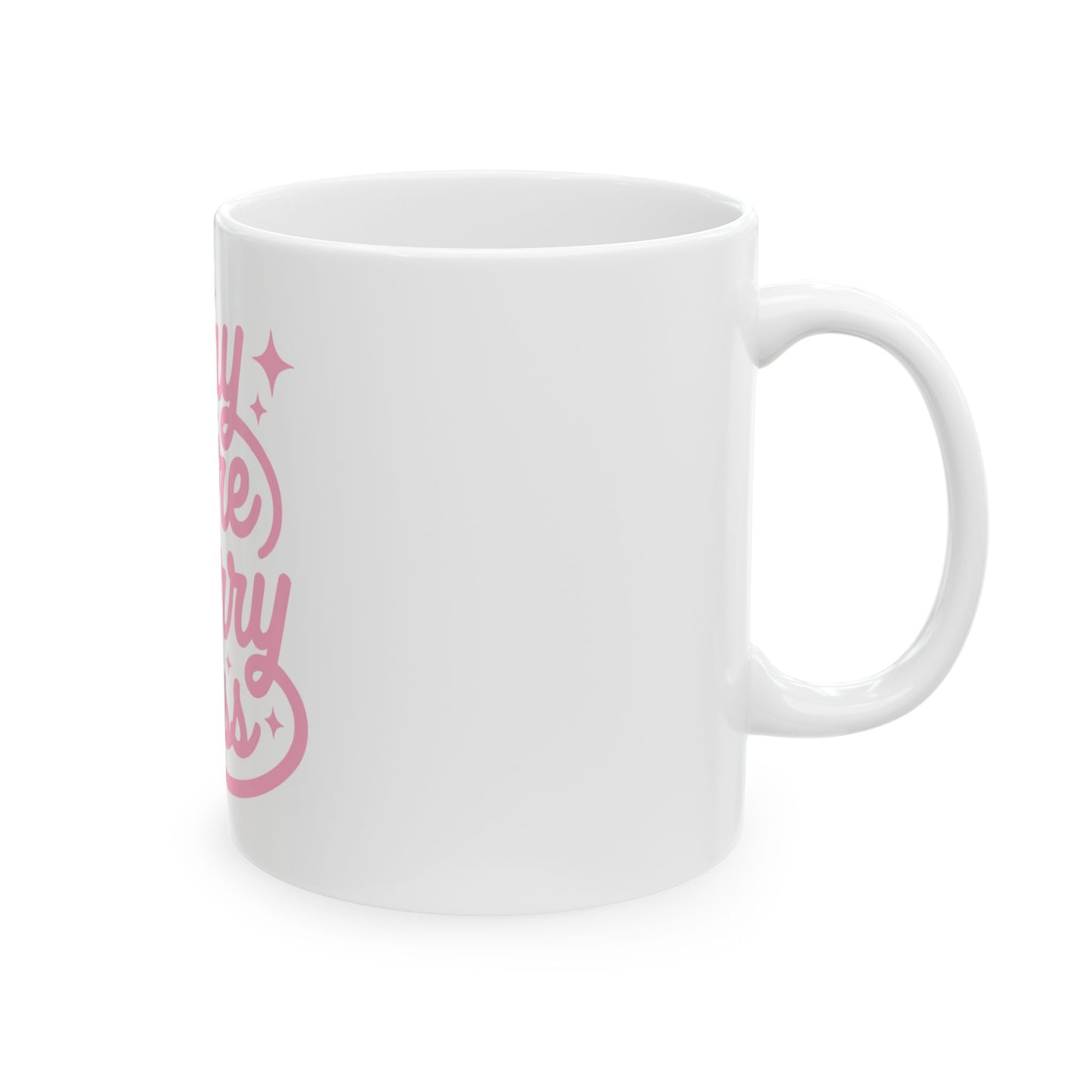 Pray More Worry Less Ceramic Mug – Inspirational Pink Faith Coffee Cup (11oz/15oz)
