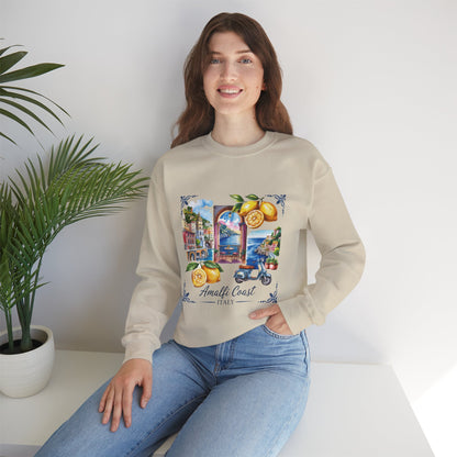 Amalfi Coast Italy Sweatshirt – Vintage Lemon Scenic Crewneck