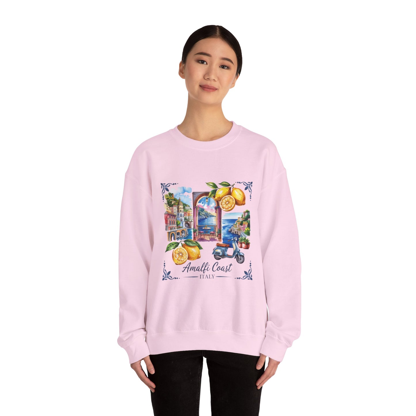 Amalfi Coast Italy Sweatshirt – Vintage Lemon Scenic Crewneck