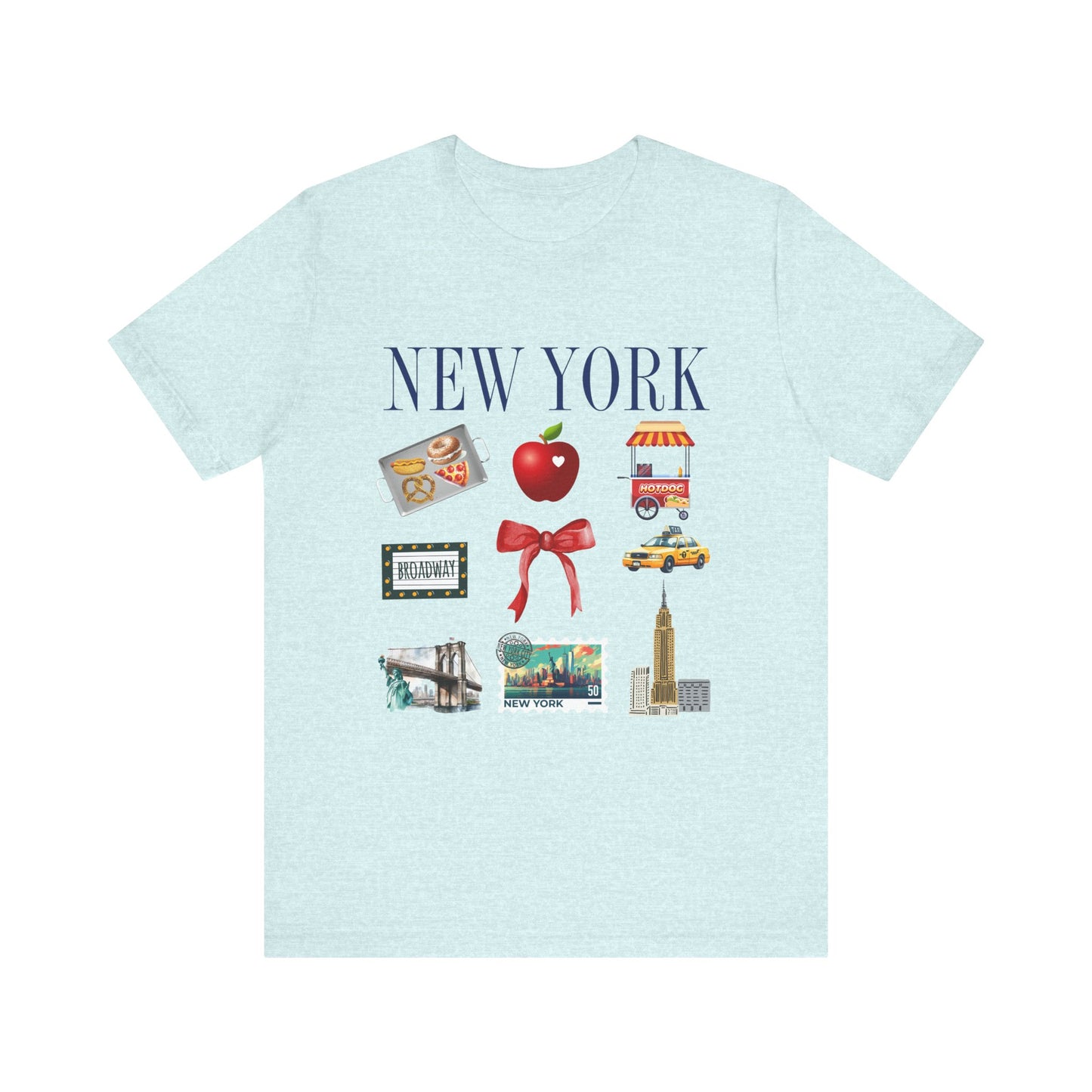 New York Icons T-Shirt — NYC Landmarks & Street Food Graphic Tee