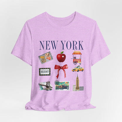 New York Icons T-Shirt — NYC Landmarks & Street Food Graphic Tee