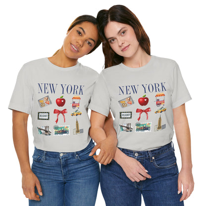 New York Icons T-Shirt — NYC Landmarks & Street Food Graphic Tee