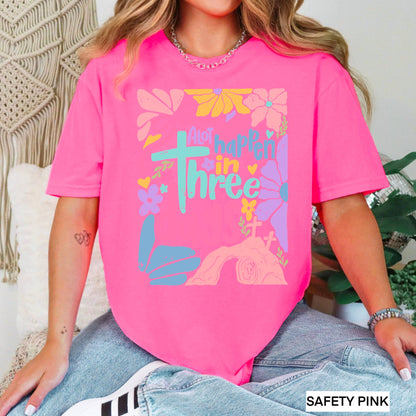 A Lot Can Happen In 3 Days  | Easter Graphic Tee | Gildan: Graphite Heather / XL