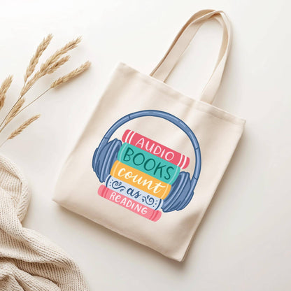 Audiobooks Count as Reading Tote Bag