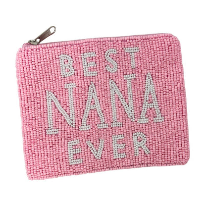 Best Nana Ever Beaded Pouch Purse