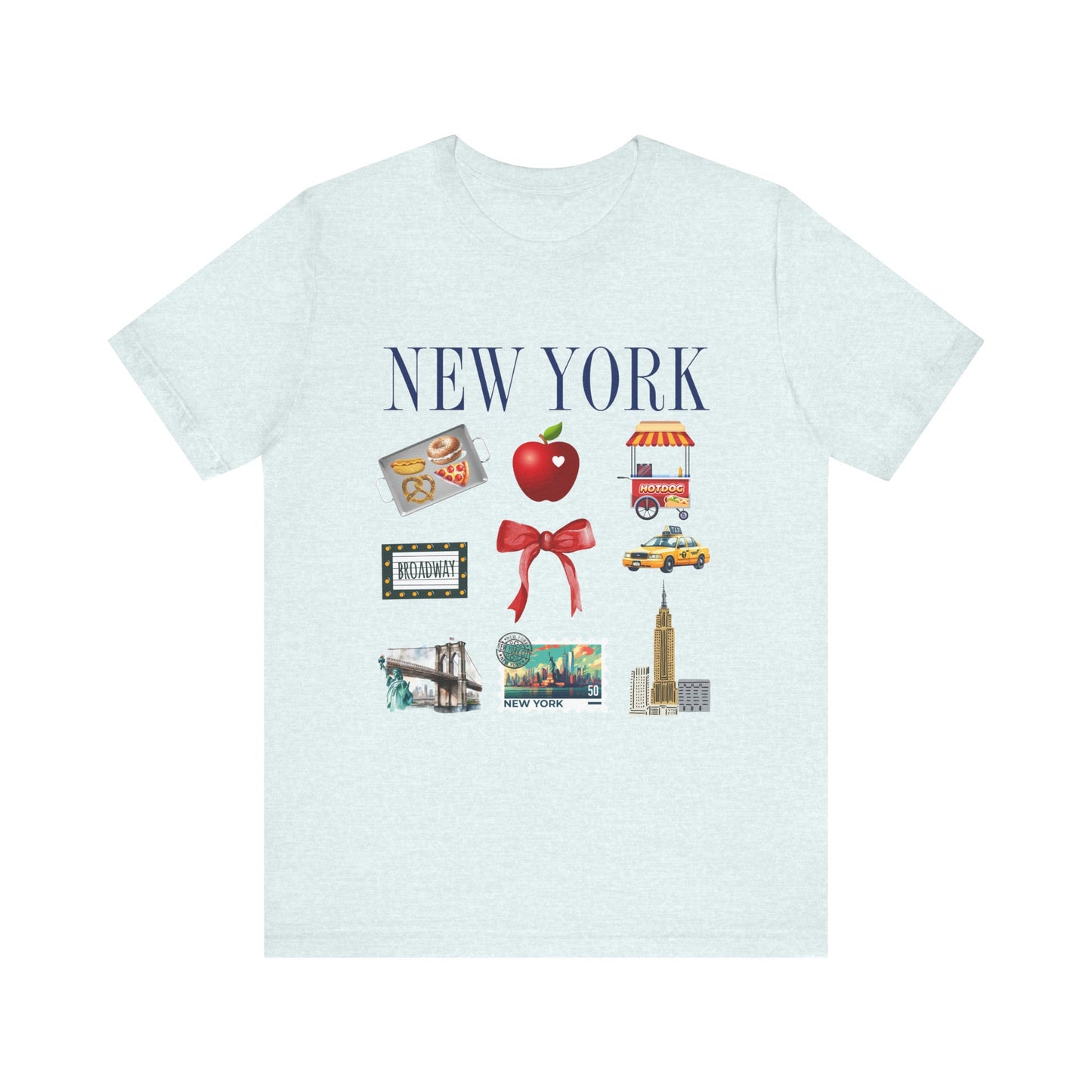 New York Icons T-Shirt — NYC Landmarks & Street Food Graphic Tee