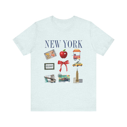 New York Icons T-Shirt — NYC Landmarks & Street Food Graphic Tee
