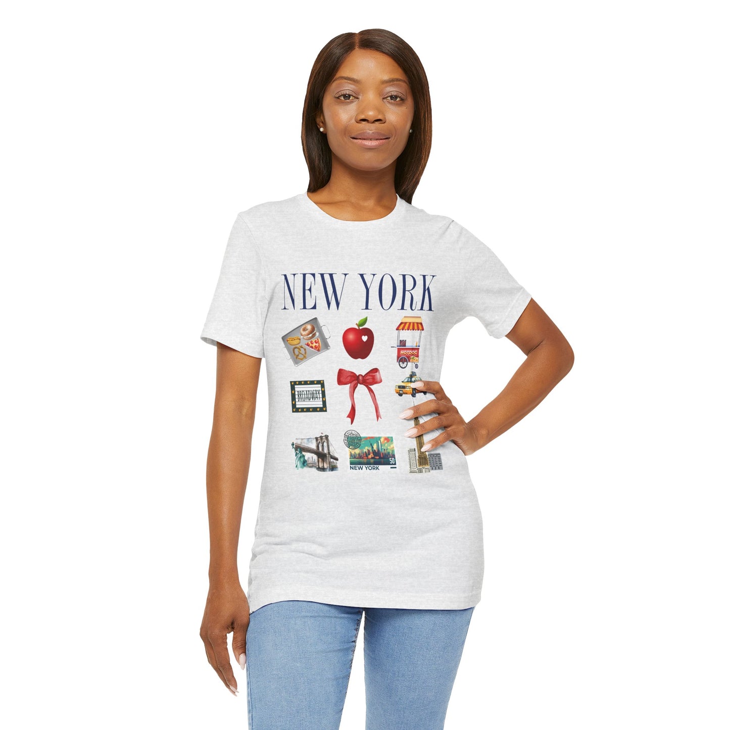 New York Icons T-Shirt — NYC Landmarks & Street Food Graphic Tee