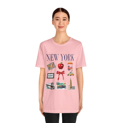 New York Icons T-Shirt — NYC Landmarks & Street Food Graphic Tee