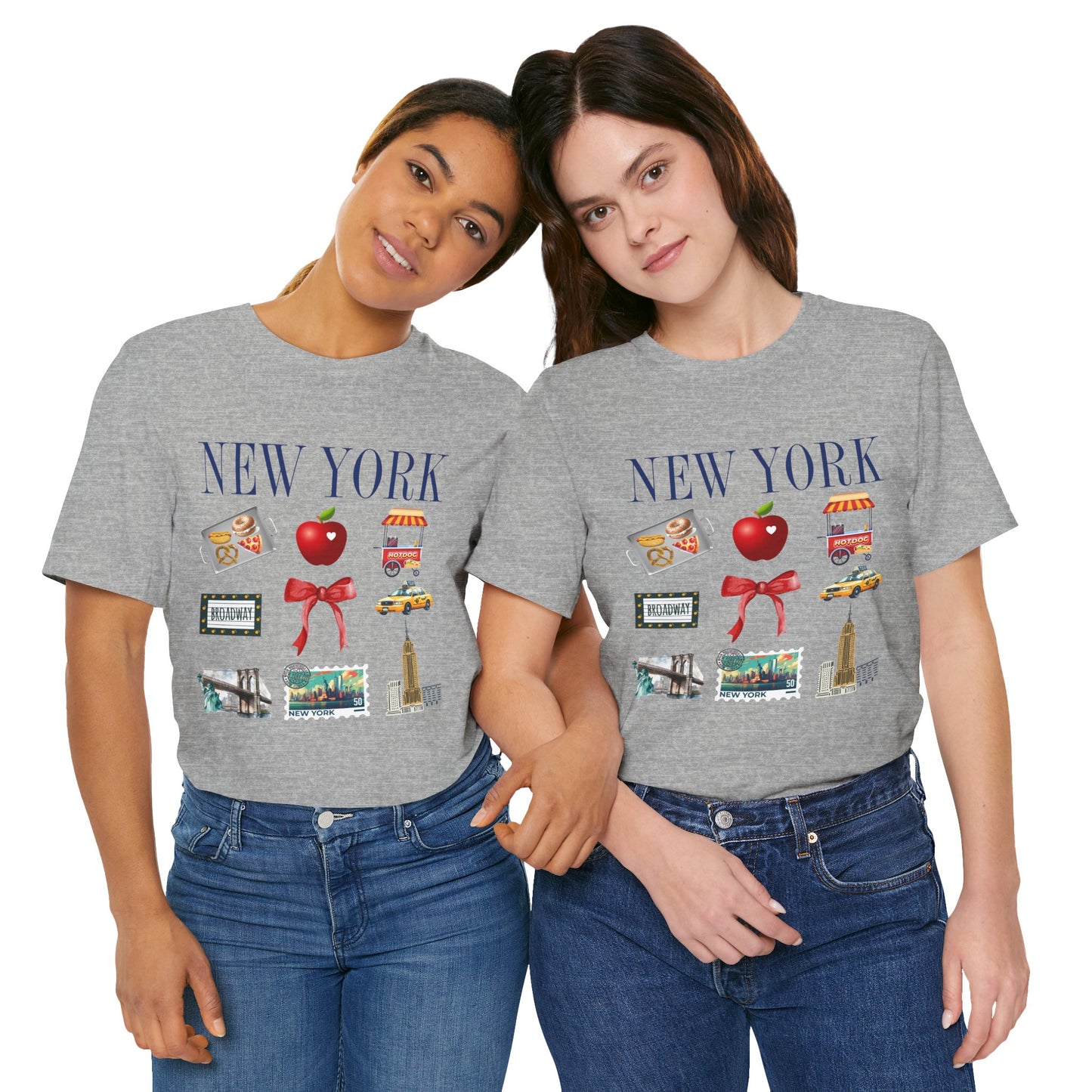 New York Icons T-Shirt — NYC Landmarks & Street Food Graphic Tee