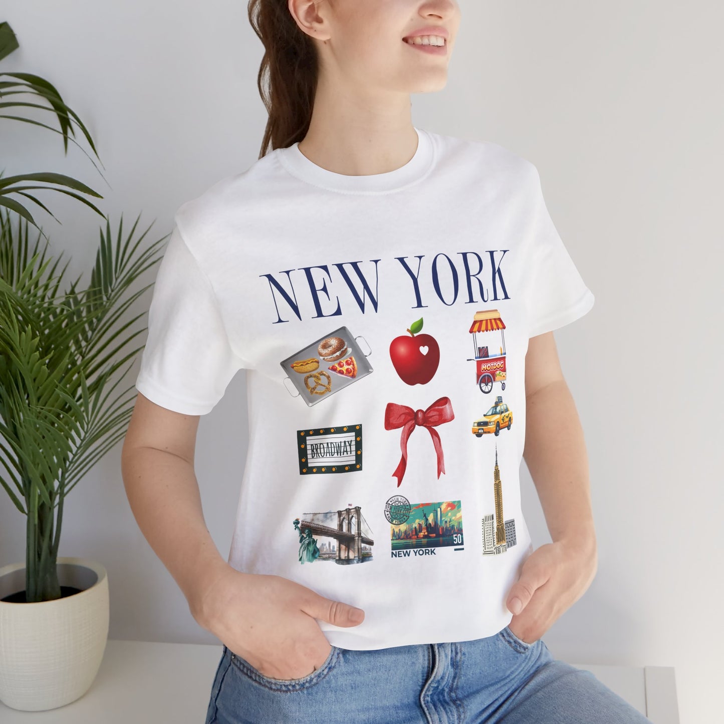 New York Icons T-Shirt — NYC Landmarks & Street Food Graphic Tee