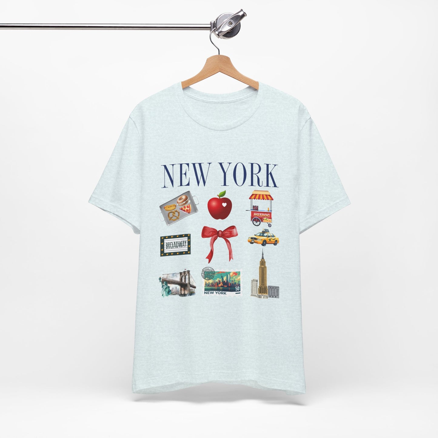 New York Icons T-Shirt — NYC Landmarks & Street Food Graphic Tee
