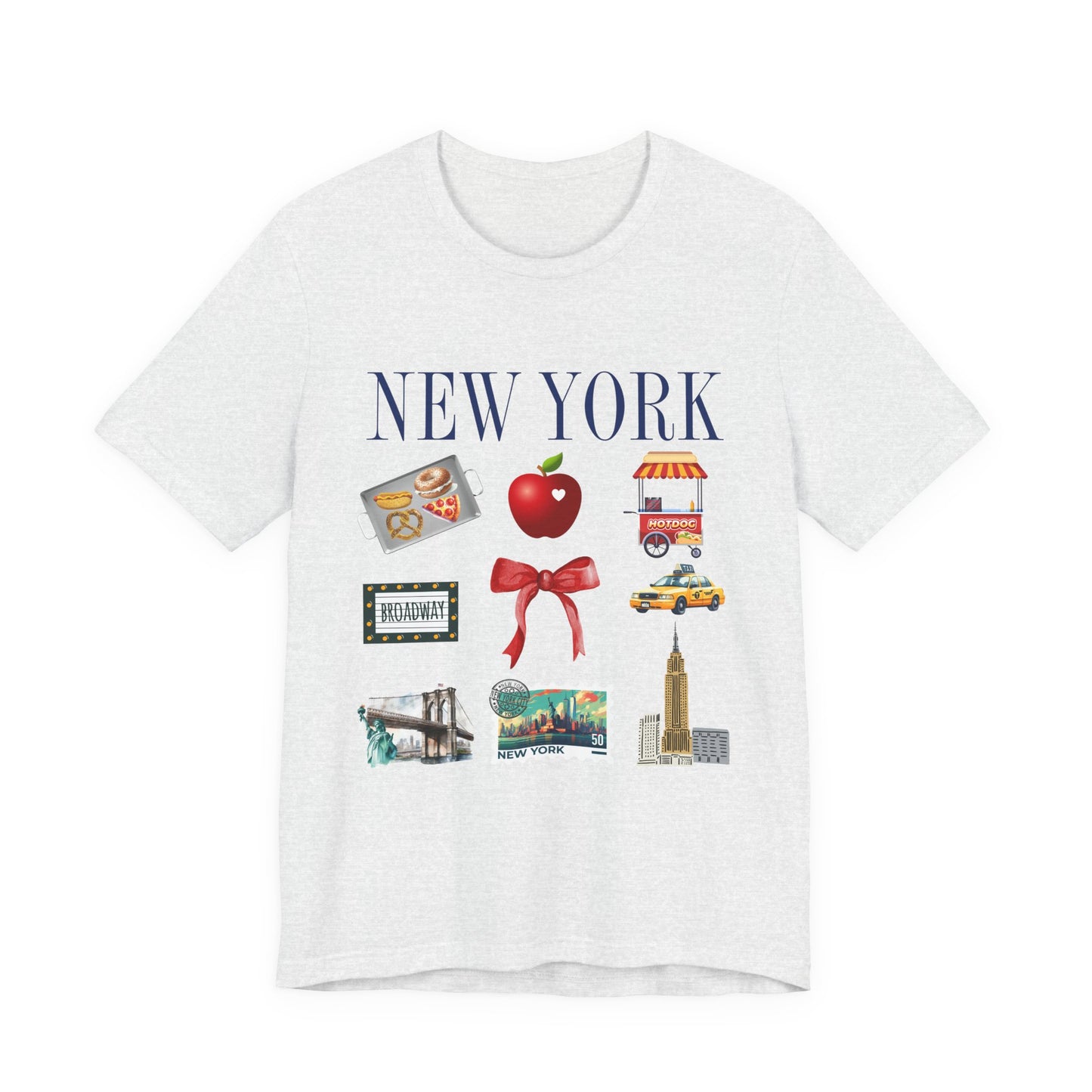 New York Icons T-Shirt — NYC Landmarks & Street Food Graphic Tee