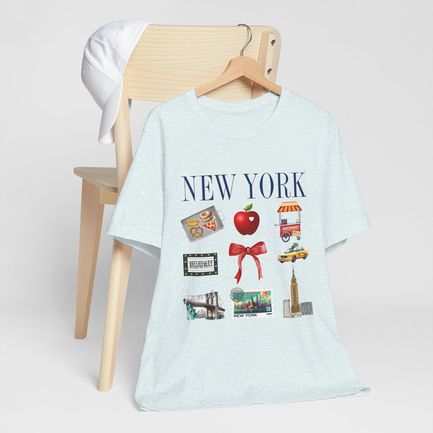 New York Icons T-Shirt — NYC Landmarks & Street Food Graphic Tee