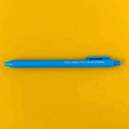 You Need to Calm Down jotter gel pen
