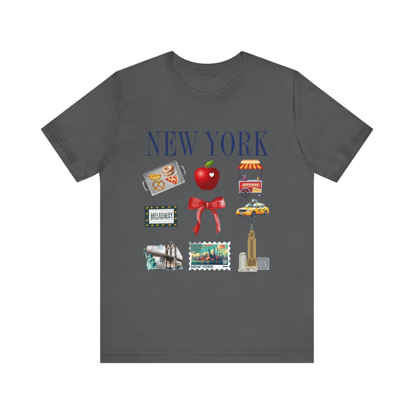 New York Icons T-Shirt — NYC Landmarks & Street Food Graphic Tee