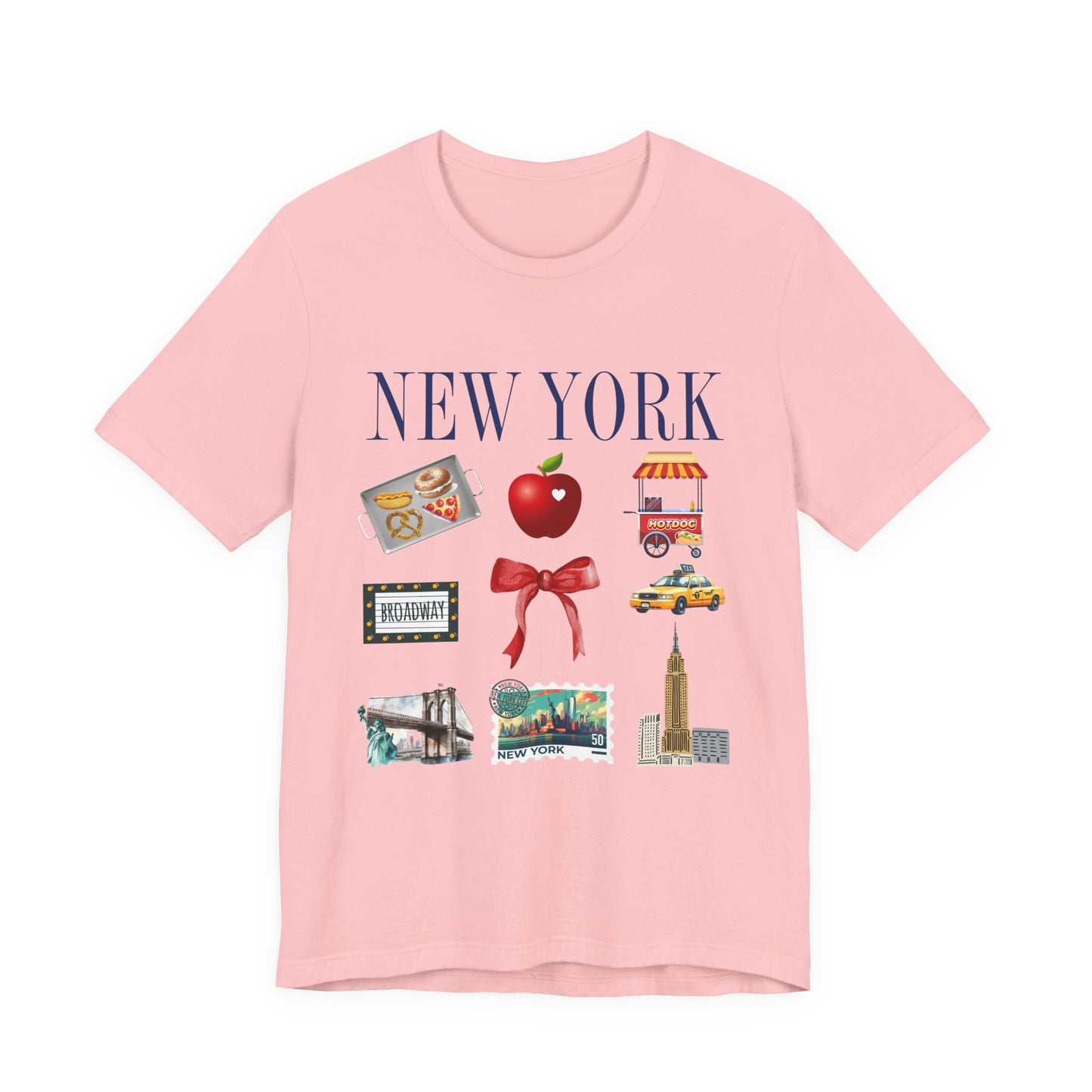 New York Icons T-Shirt — NYC Landmarks & Street Food Graphic Tee