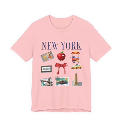 New York Icons T-Shirt — NYC Landmarks & Street Food Graphic Tee