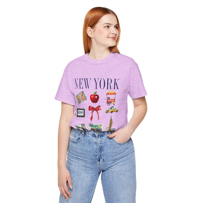 New York Icons T-Shirt — NYC Landmarks & Street Food Graphic Tee