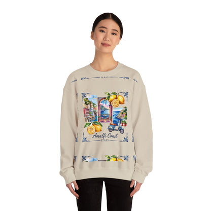 Amalfi Coast Italy Sweatshirt – Vintage Lemon Scenic Crewneck