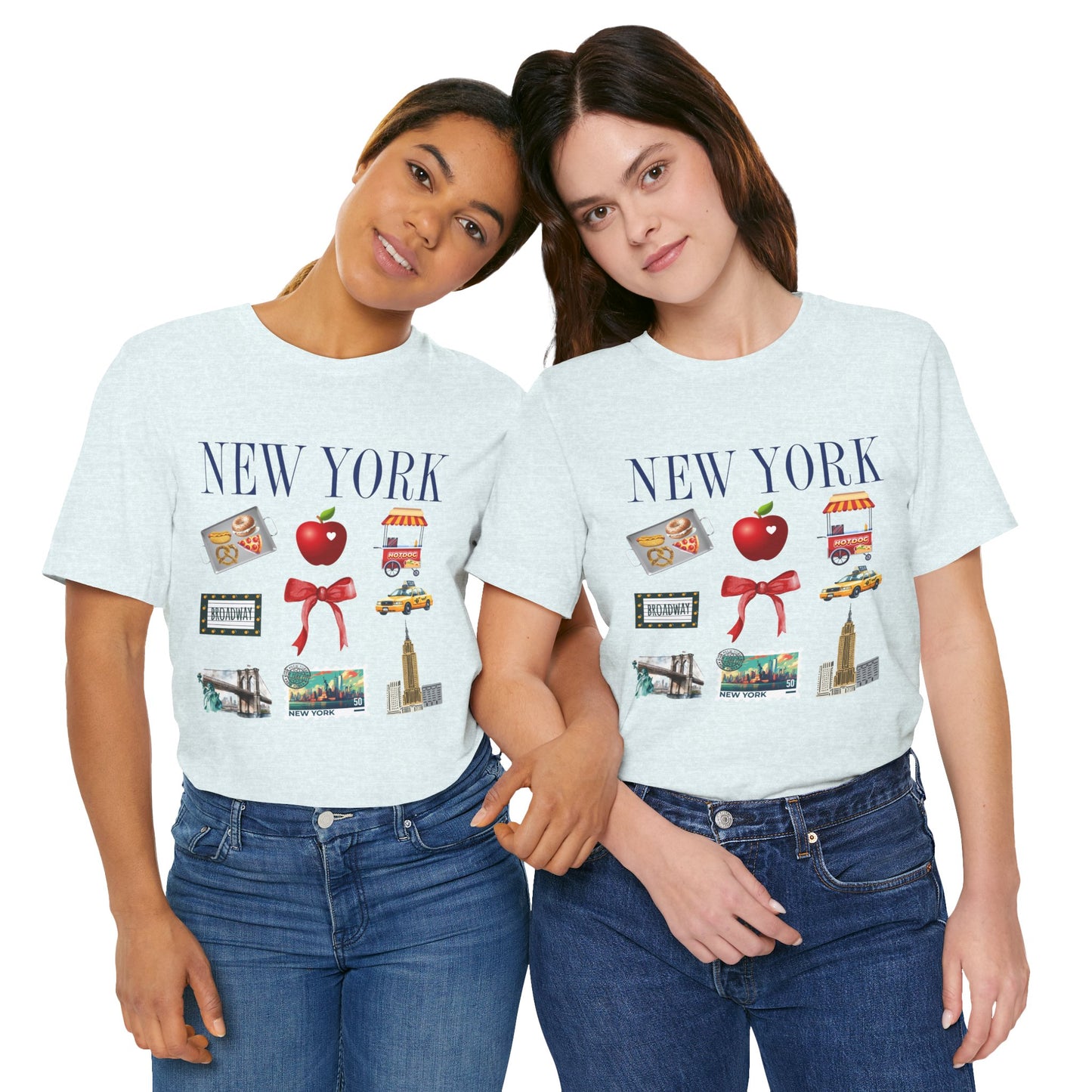 New York Icons T-Shirt — NYC Landmarks & Street Food Graphic Tee