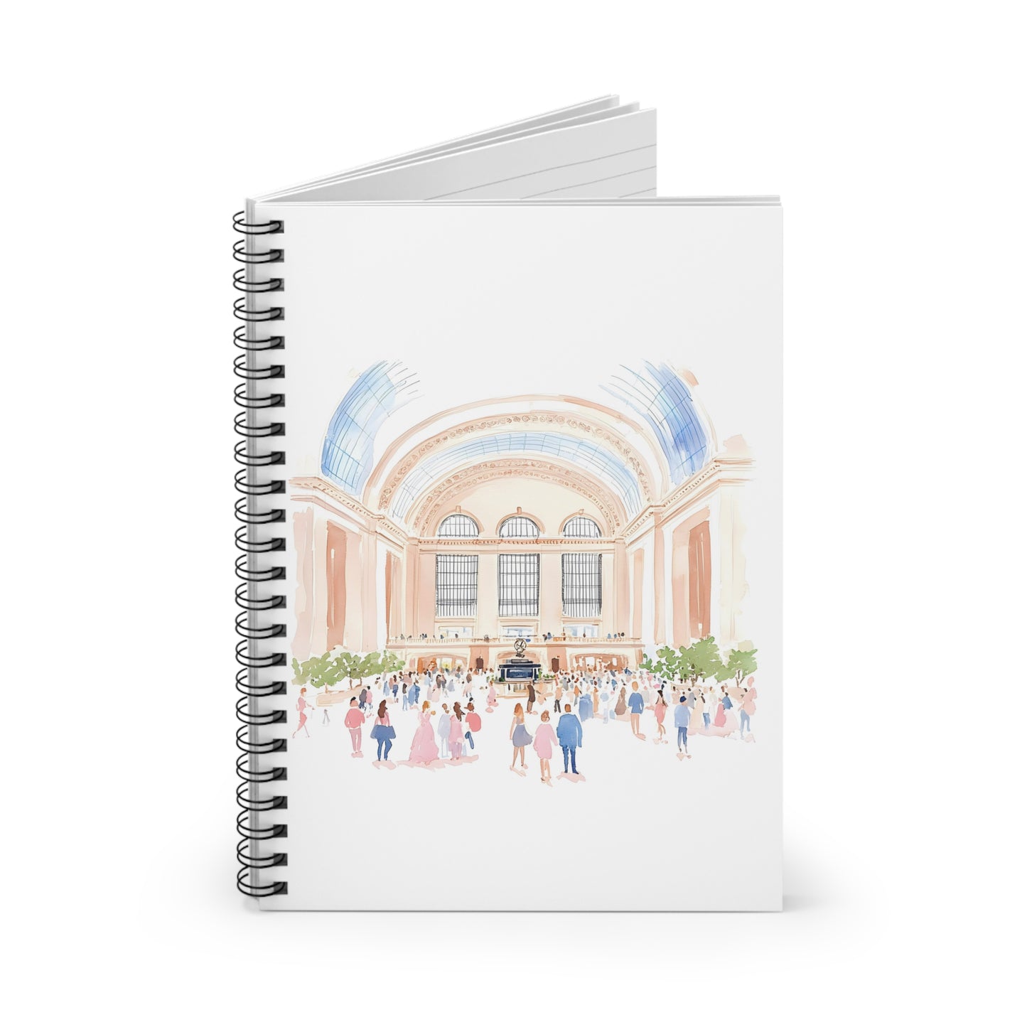 Grand Station Sketch Spiral Notebook — Illustrated Train Station Journal