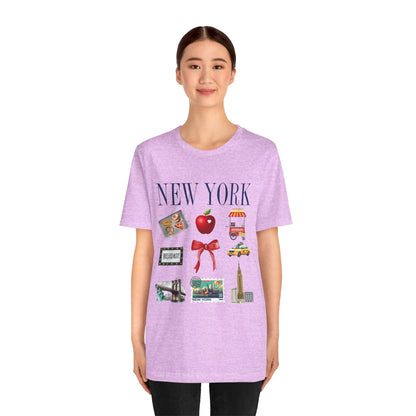 New York Icons T-Shirt — NYC Landmarks & Street Food Graphic Tee