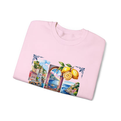 Amalfi Coast Italy Sweatshirt – Vintage Lemon Scenic Crewneck