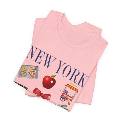 New York Icons T-Shirt — NYC Landmarks & Street Food Graphic Tee