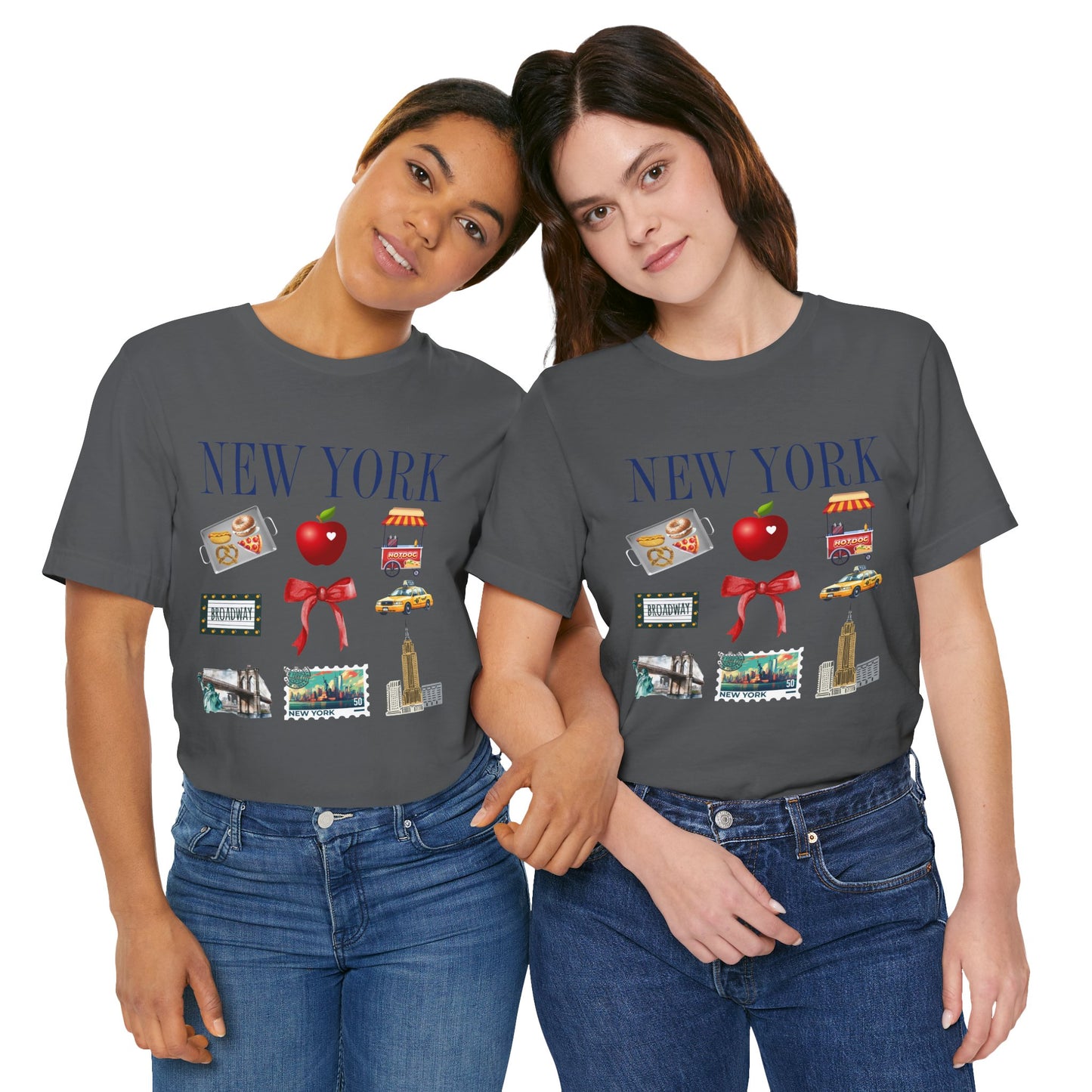 New York Icons T-Shirt — NYC Landmarks & Street Food Graphic Tee