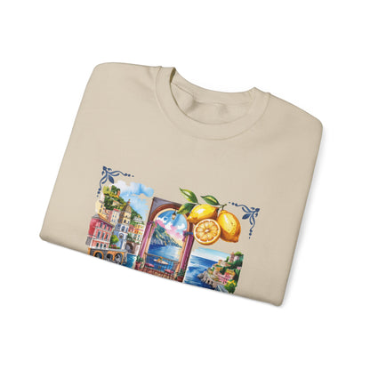 Amalfi Coast Italy Sweatshirt – Vintage Lemon Scenic Crewneck