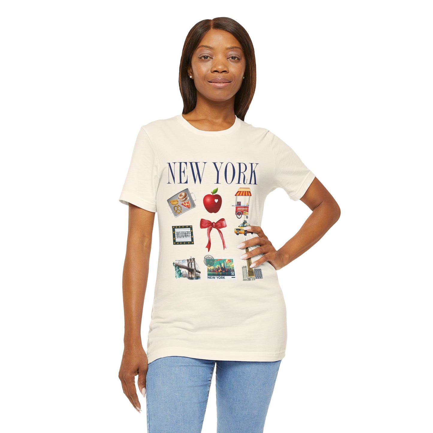 New York Icons T-Shirt — NYC Landmarks & Street Food Graphic Tee