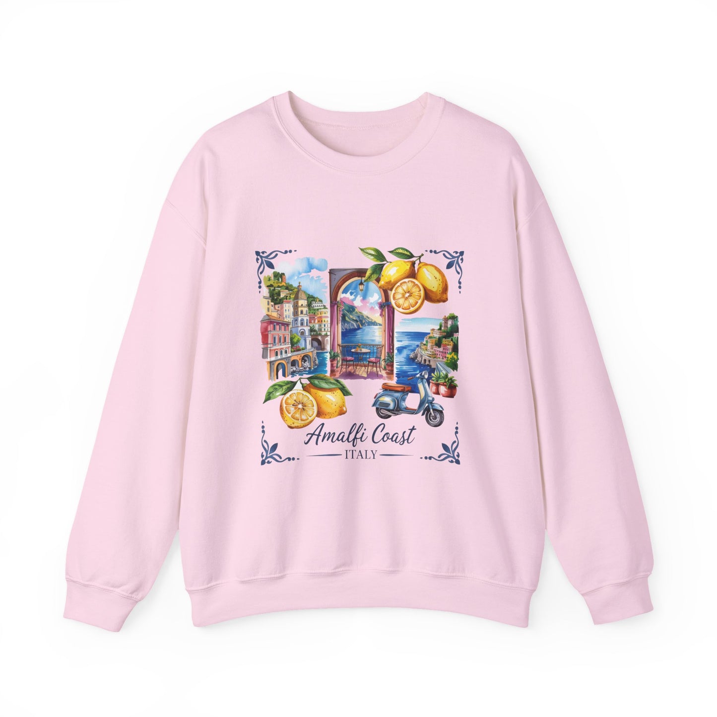 Amalfi Coast Italy Sweatshirt – Vintage Lemon Scenic Crewneck